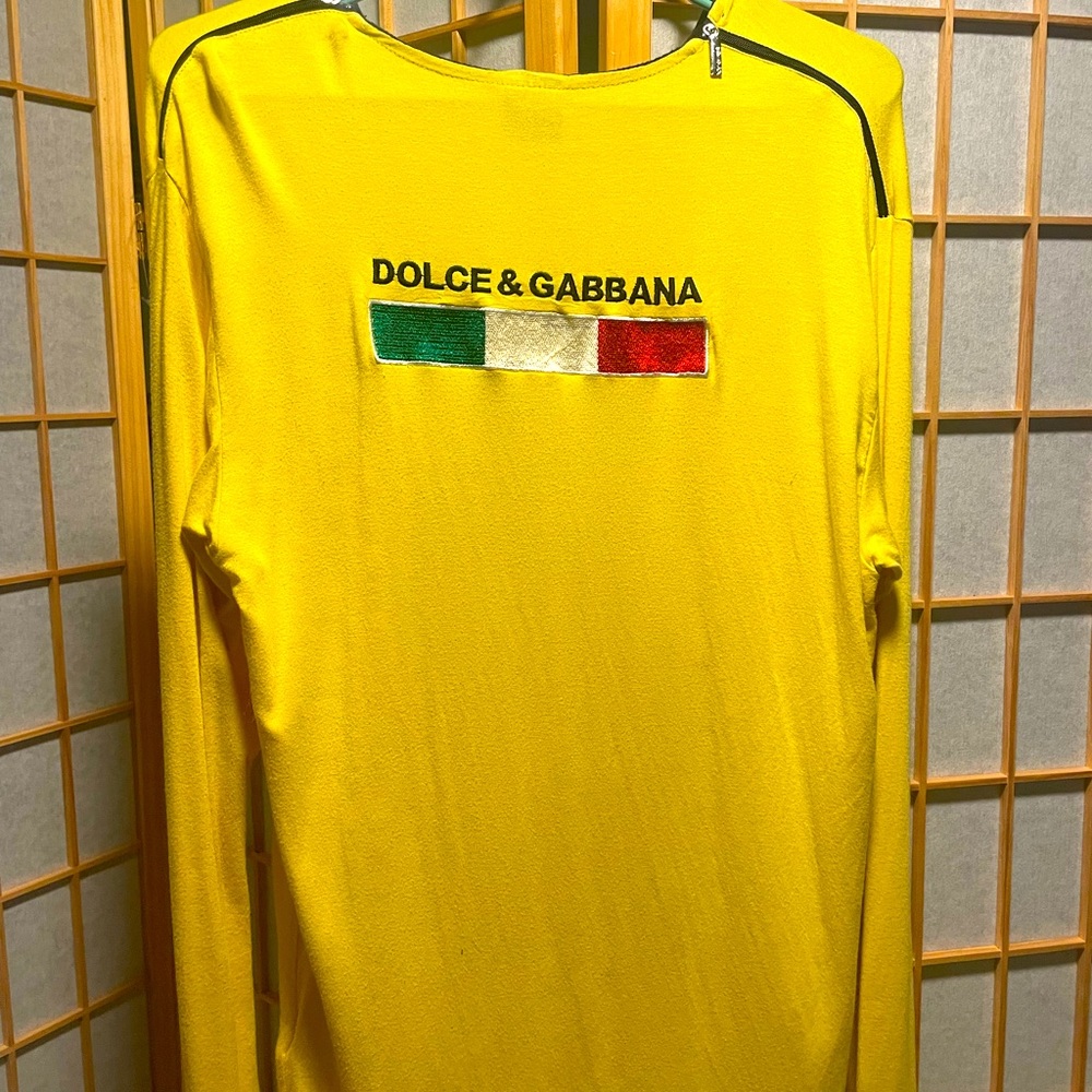 Dolce and Gabbana yellow long sleeve